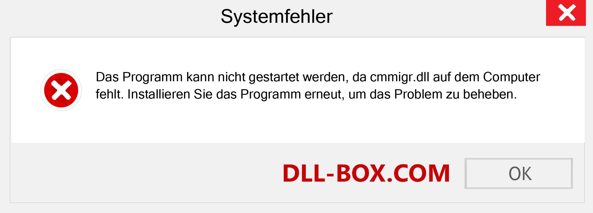 cmmigr.dll-Datei fehlt?. Download für Windows 7, 8, 10 - Fix cmmigr dll Missing Error unter Windows, Fotos, Bildern